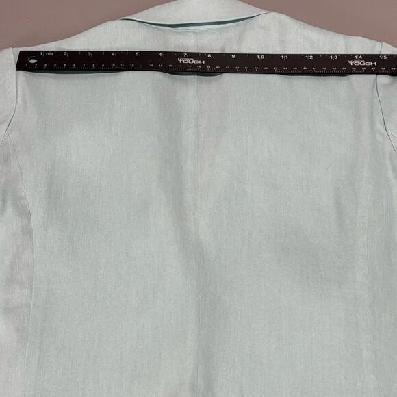 J. Jill Love Linen Aqua Blazer Size M - Picture 7 of 9